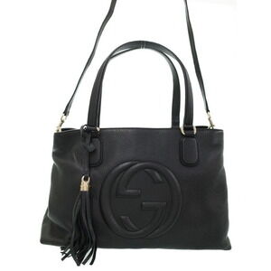 GUCCI SOHO Leather Working 2way Tote Shoulder Bag